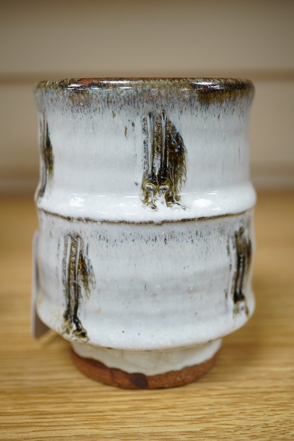 Jim Malone (b.1946), a glazed studio pottery cup, 10.5cm